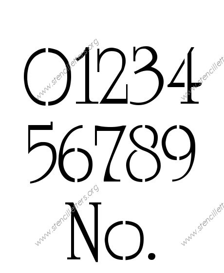Grandiose Elegant Number Stencil