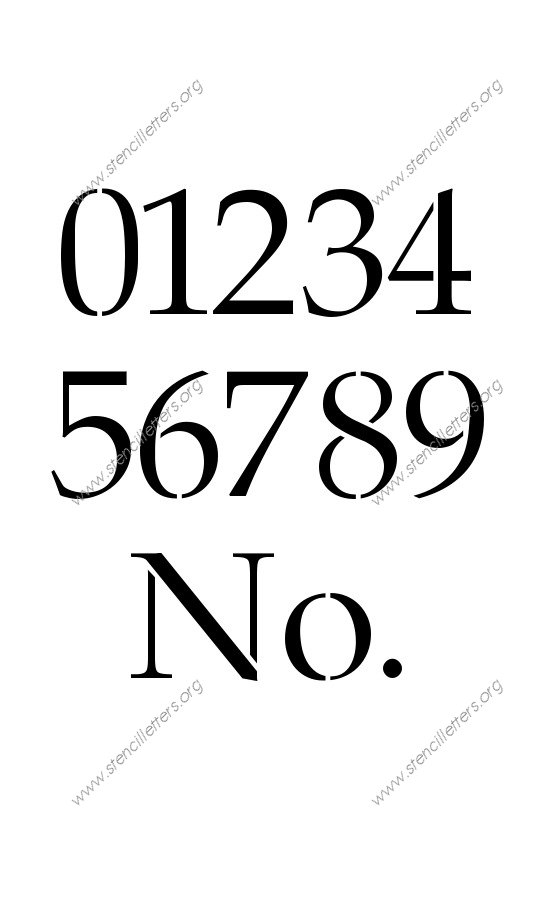 1990s Headline Number Stencil