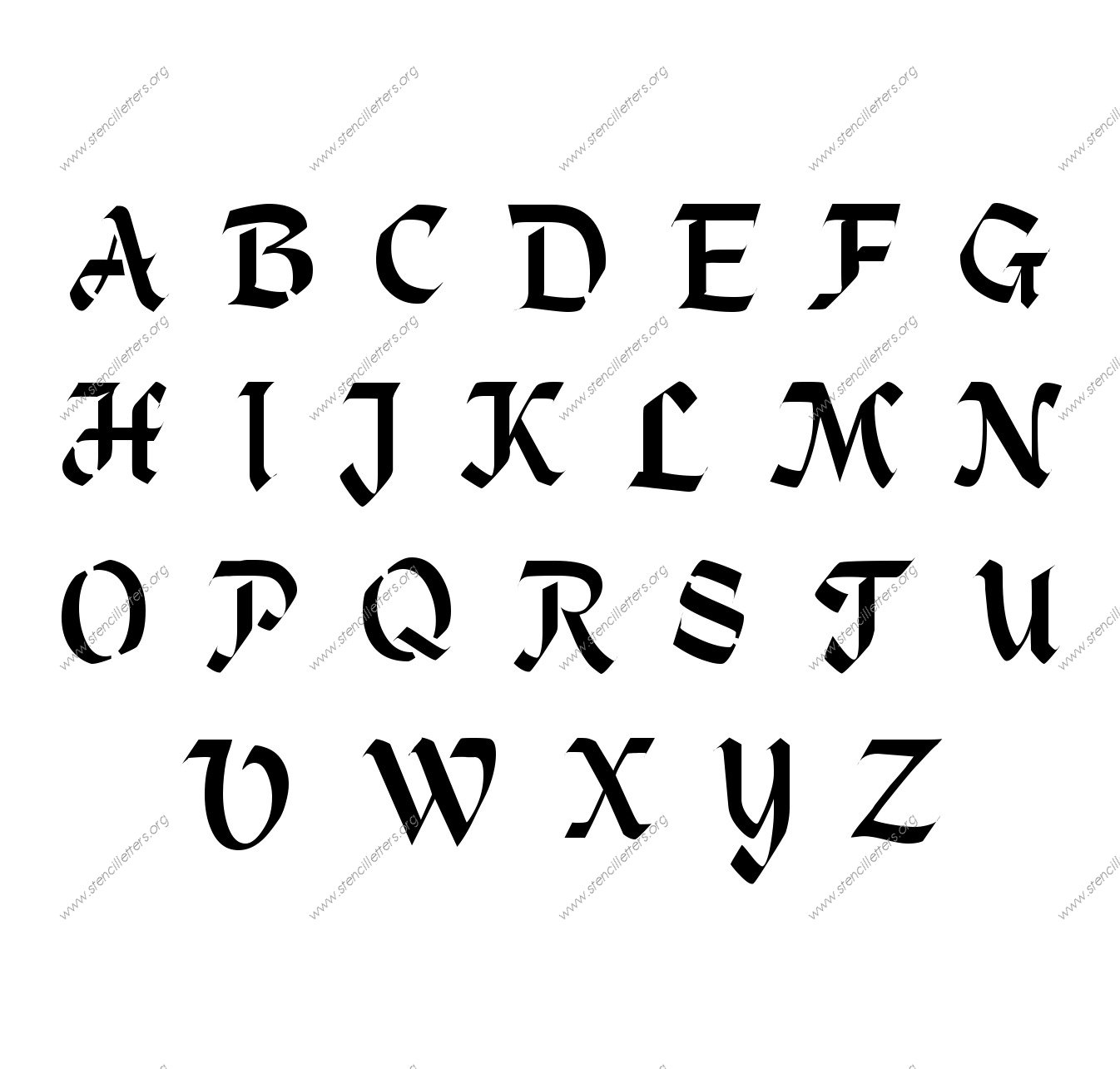 Gothic Calligraphy Custom Made to Order Stencil