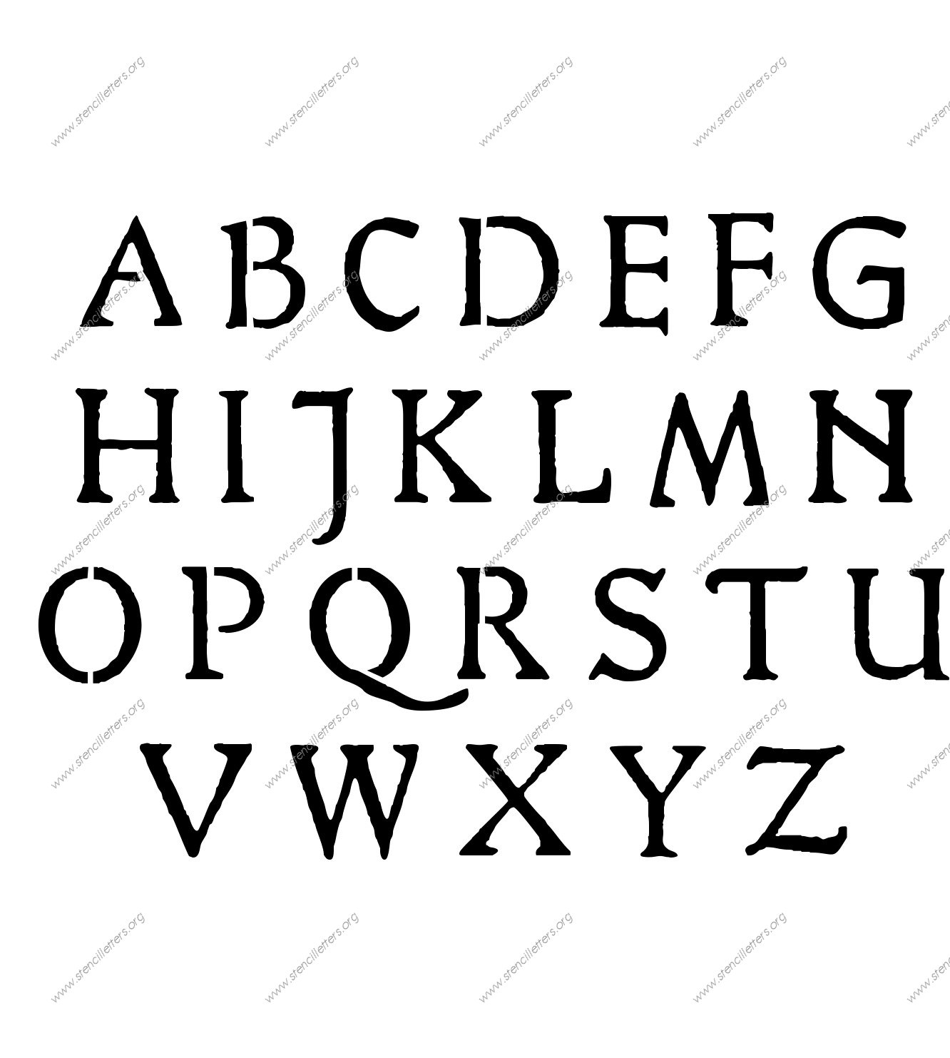 Medieval Calligraphy Custom Made to Order Stencil