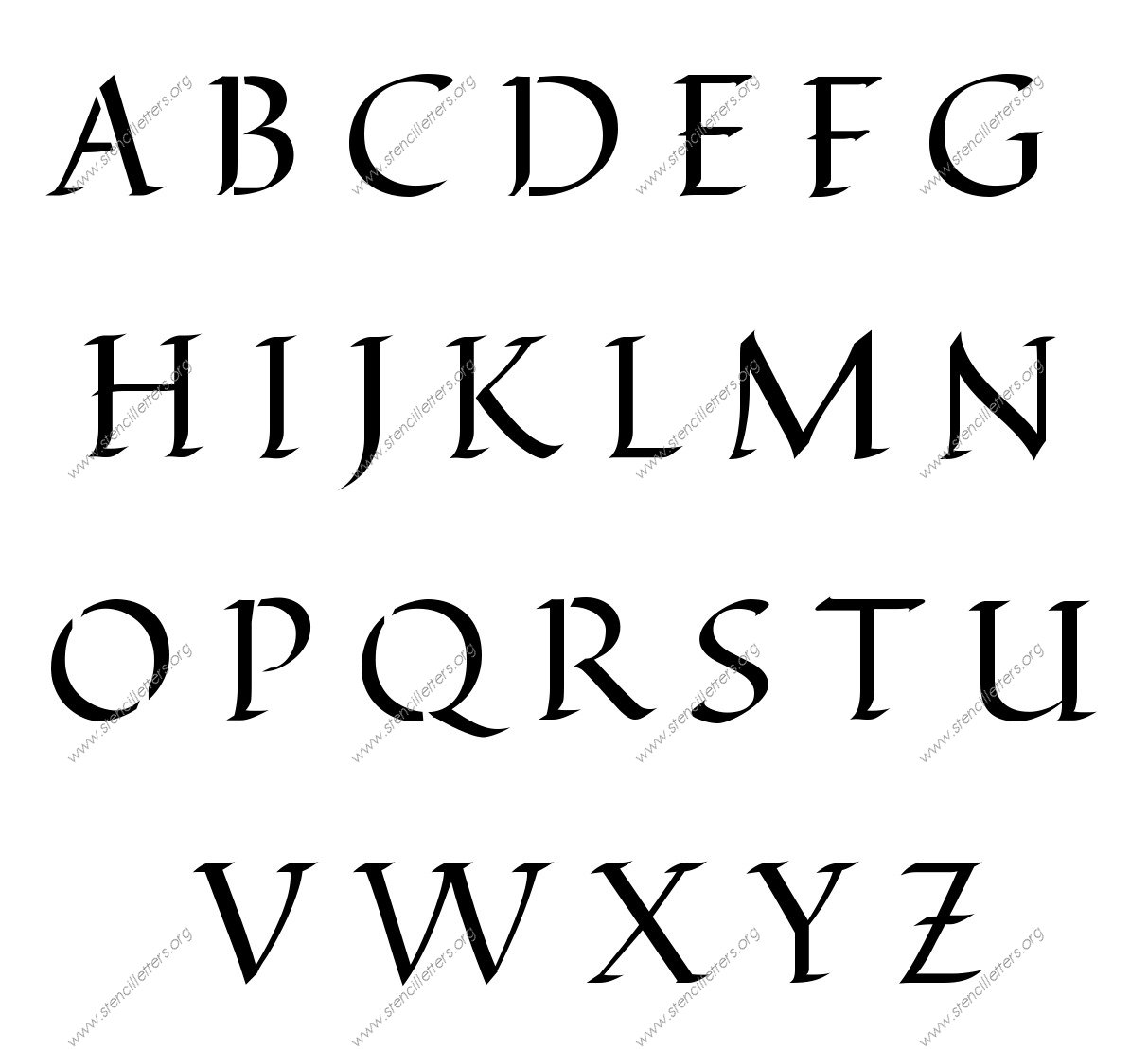 Longhand Calligraphy Custom Made to Order Stencil