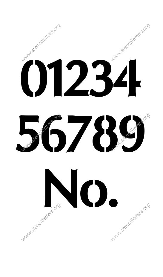 Headline Sans Number Stencil