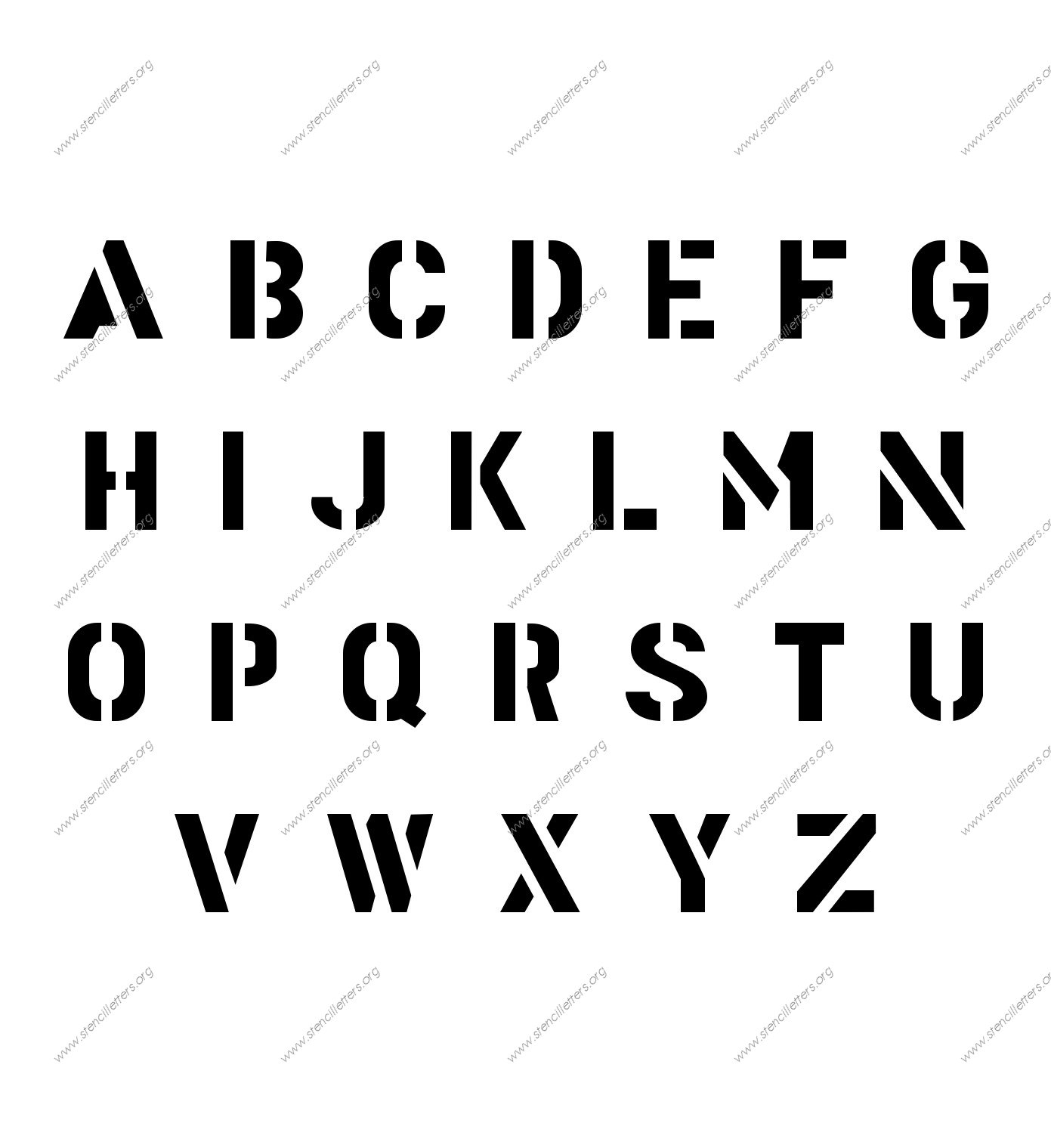 Gothic Bold Army Custom Made to Order Stencil