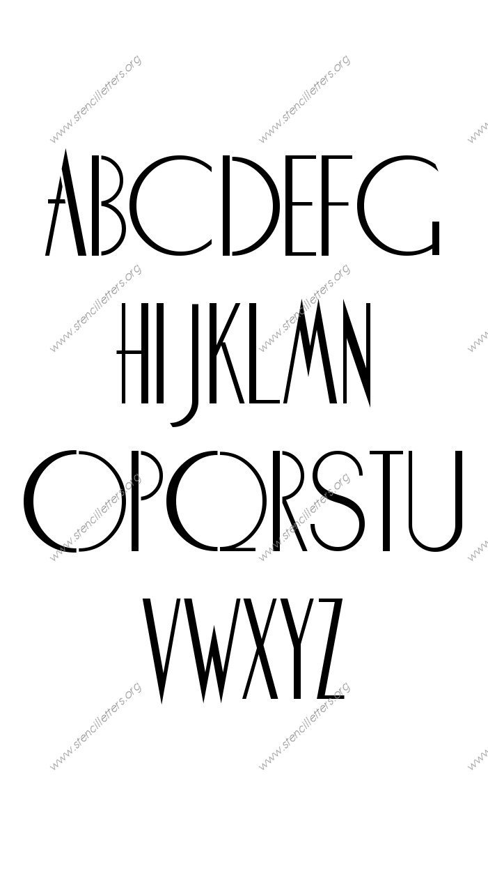 Elegant Art Deco Custom Made to Order Stencil