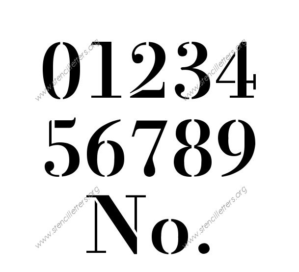 Custom Number Stencils 1 inch up to 36 inch Printable File Size