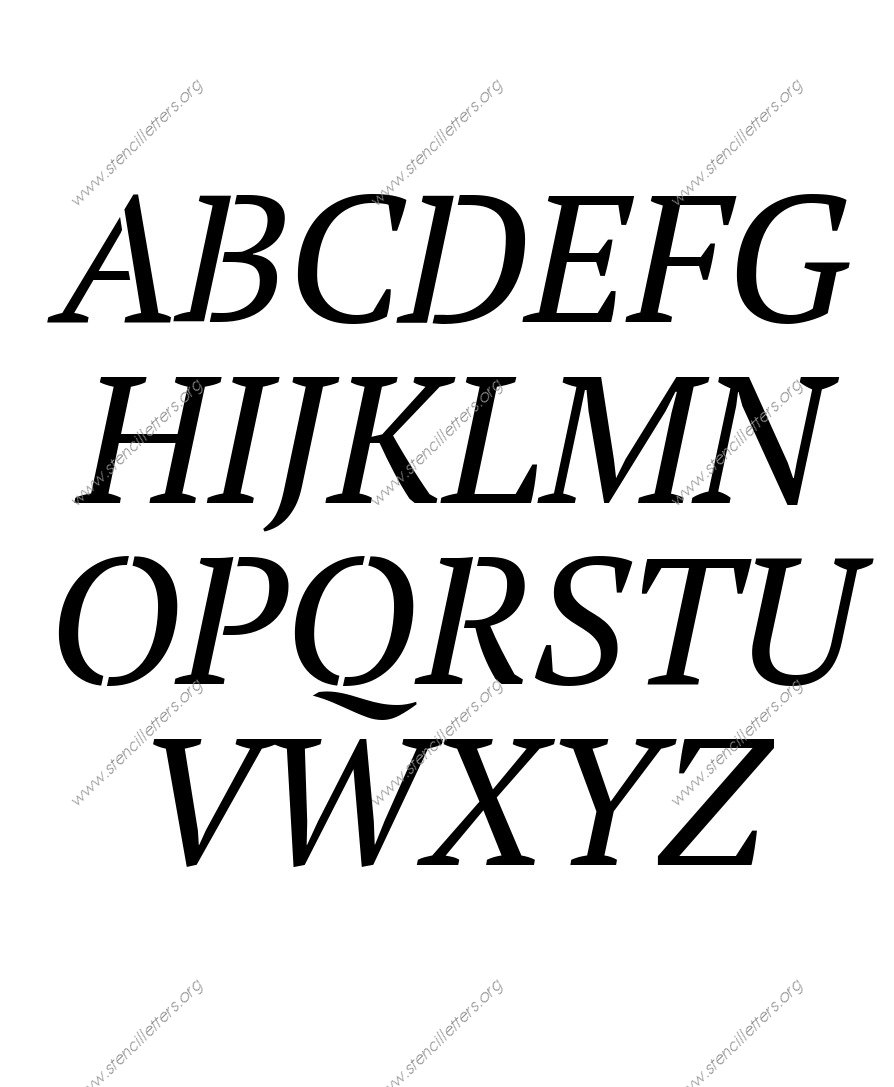 Bold Italic Custom Made to Order Stencil