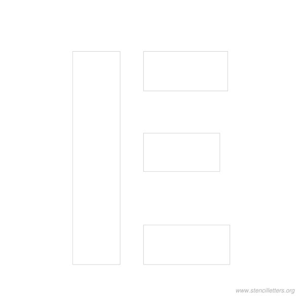10 inch stencil letter e