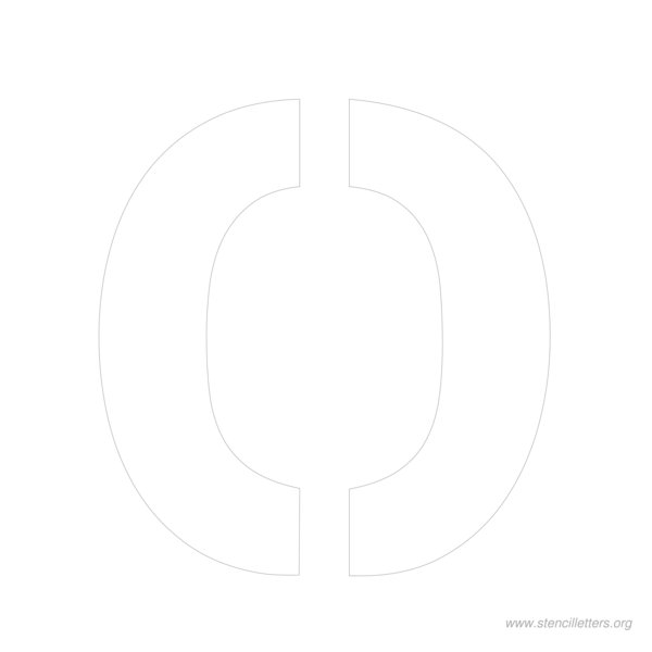 10 inch stencil letter o