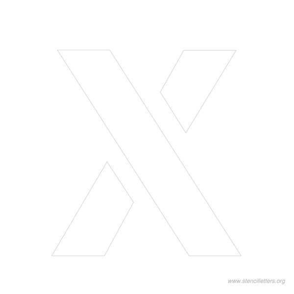 10 inch stencil letter x