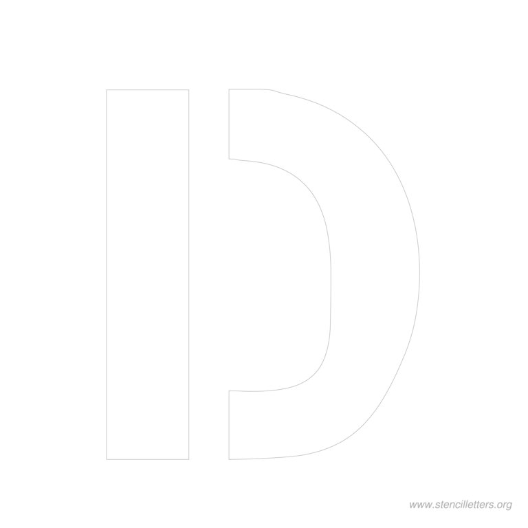 11 inch stencil letter d