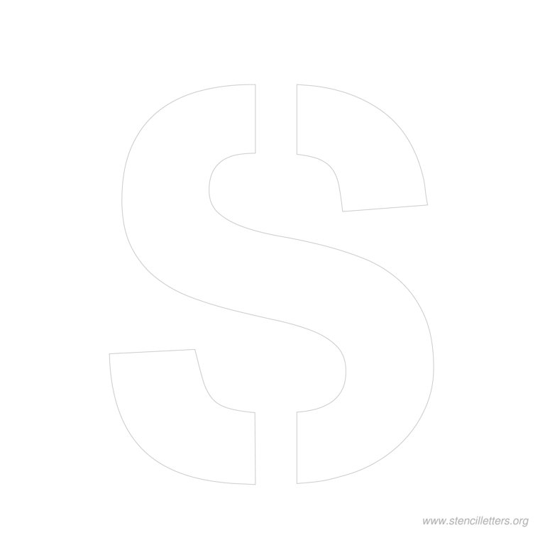11 inch stencil letter s