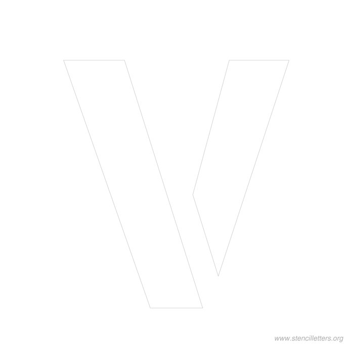 12 inch stencil letter v