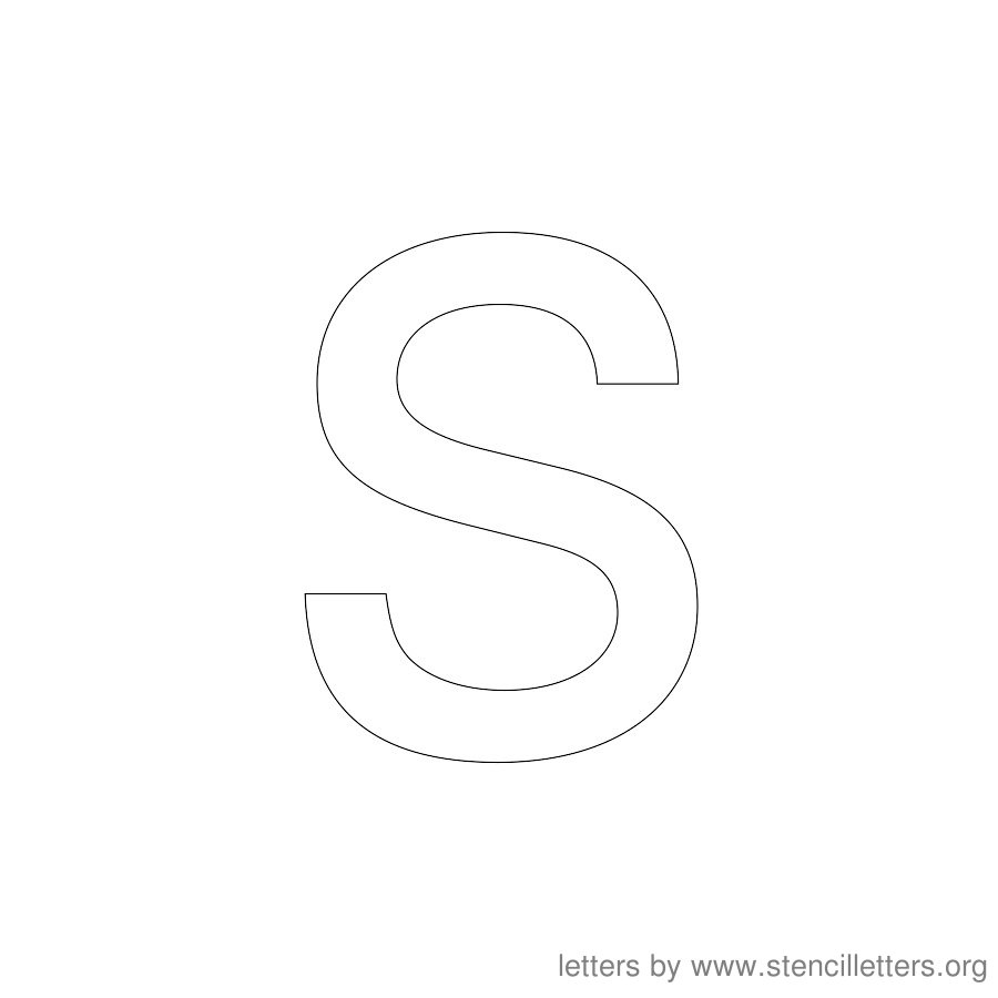 12 Inch Stencil Letter Lowercase S