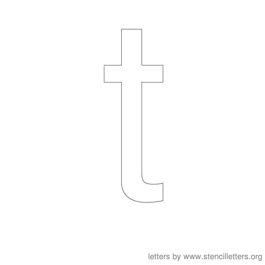 12 Inch Stencil Letter Lowercase T