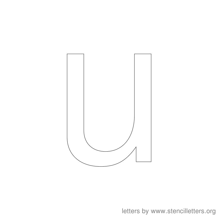 12 Inch Stencil Letter Lowercase U