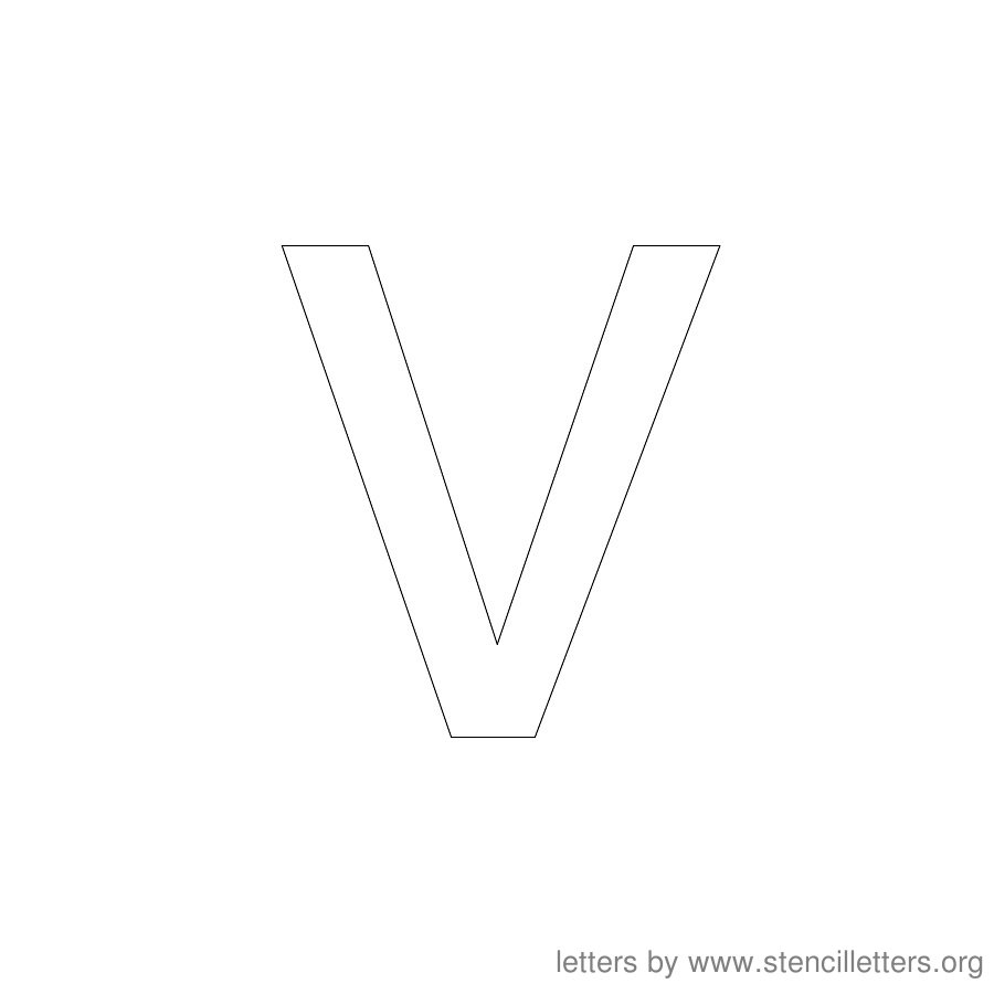 12 Inch Stencil Letter Lowercase V