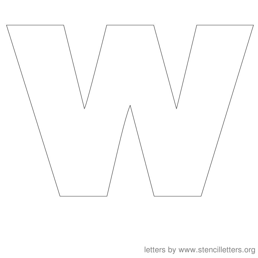 12 Inch Stencil Letter Uppercase W