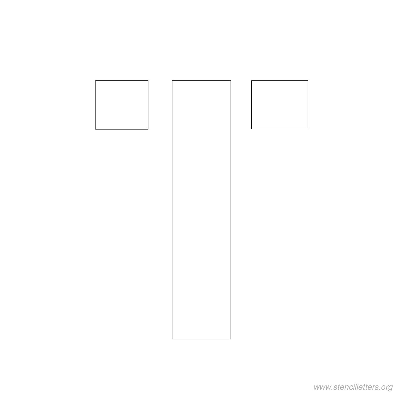 3 inch stencil letter t