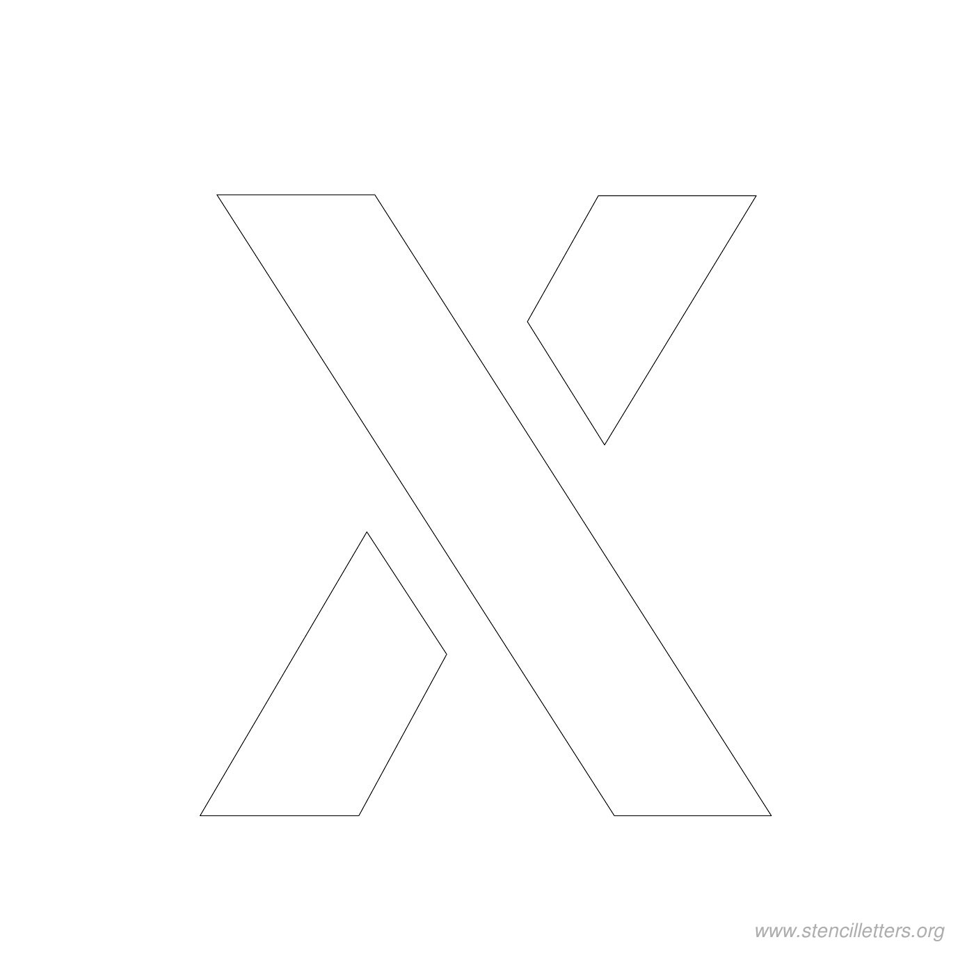 3 inch stencil letter x