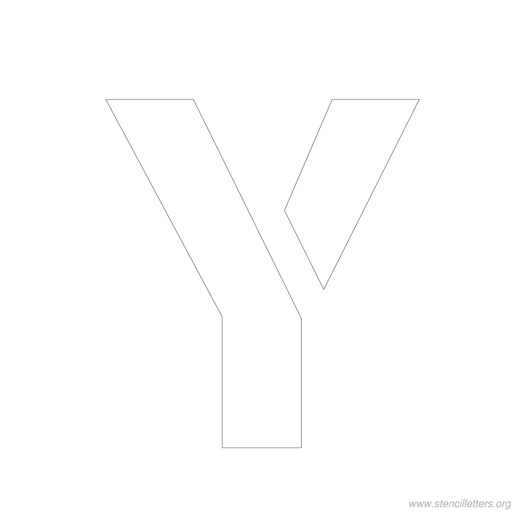 4 inch stencil letter y