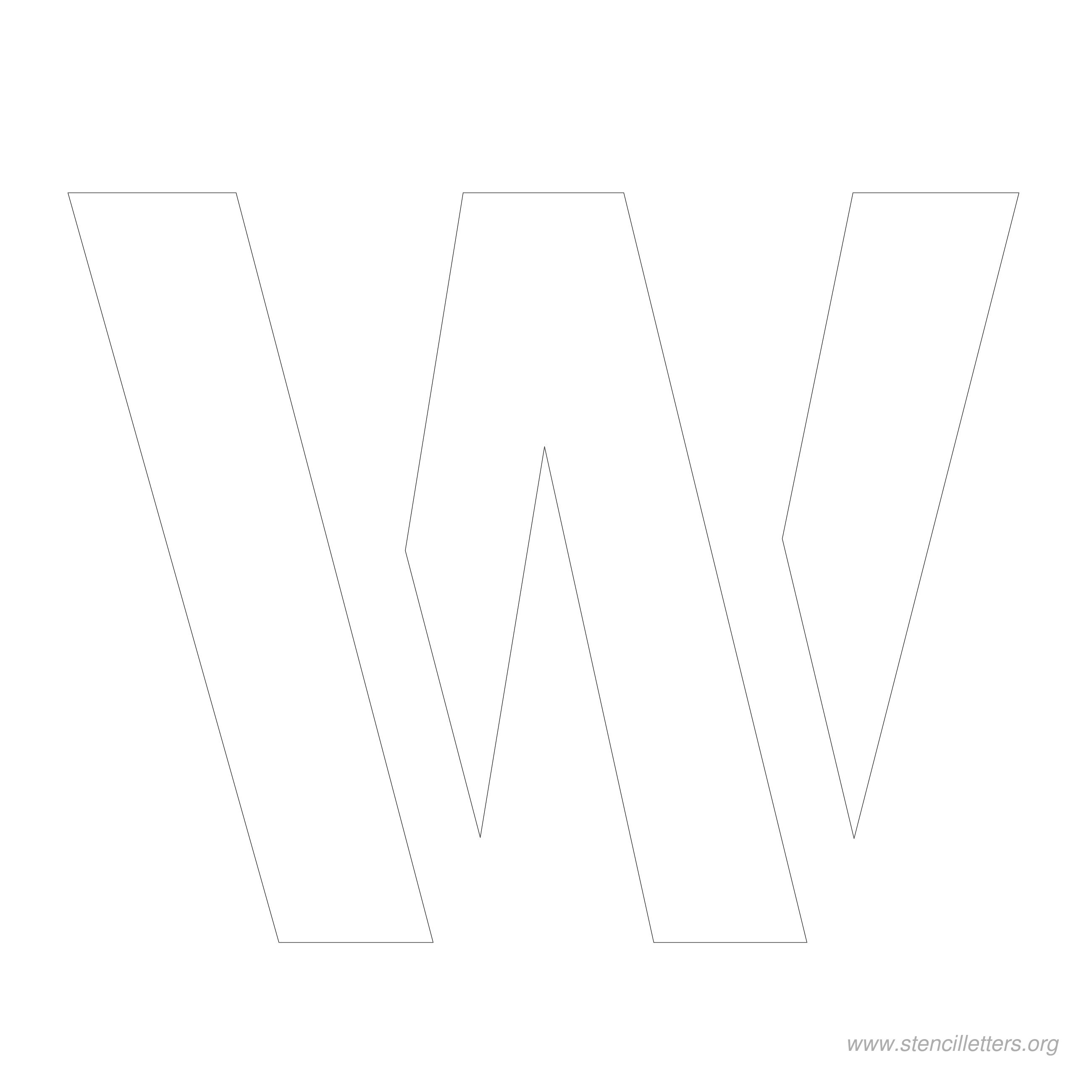 6 inch stencil letter w