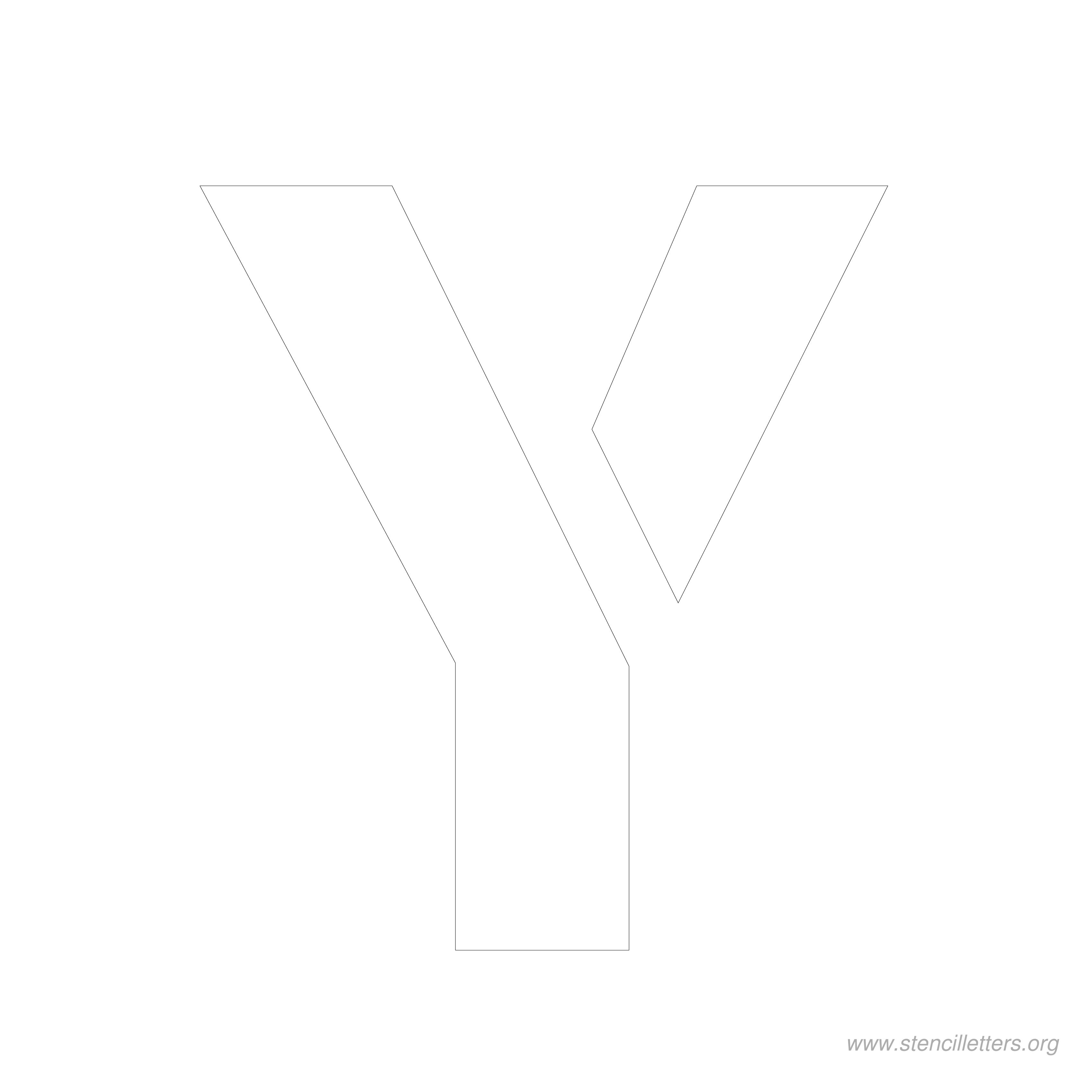 8 inch stencil letter y
