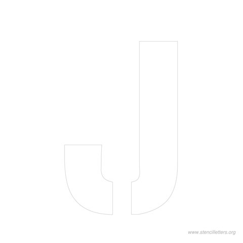 9 inch stencil letter j