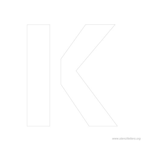 9 inch stencil letter k
