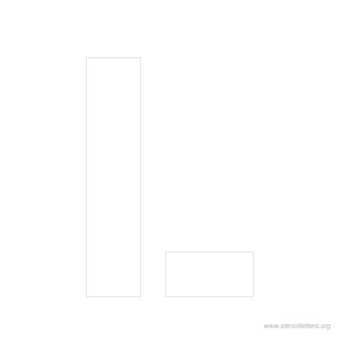 9 inch stencil letter l