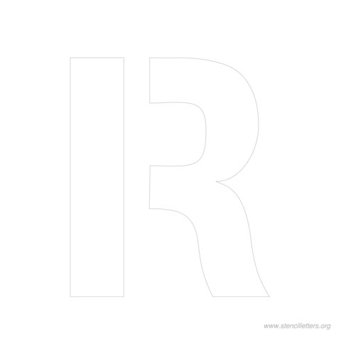 9 inch stencil letter r