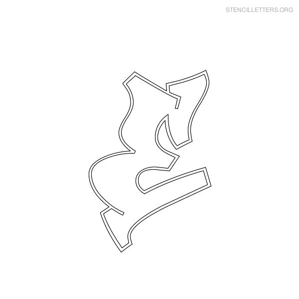 Stencil Letter Graffiti E