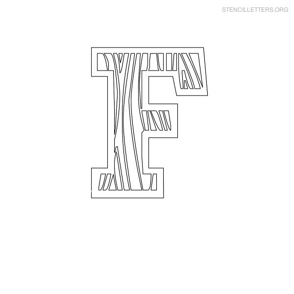 Stencil Letter Wooden F