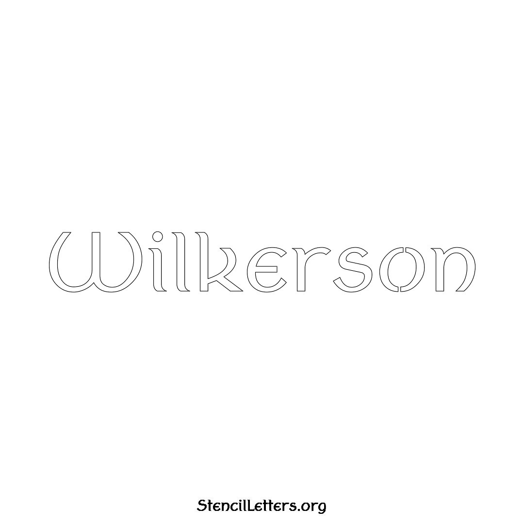 Wilkerson name stencil in Ancient Lettering