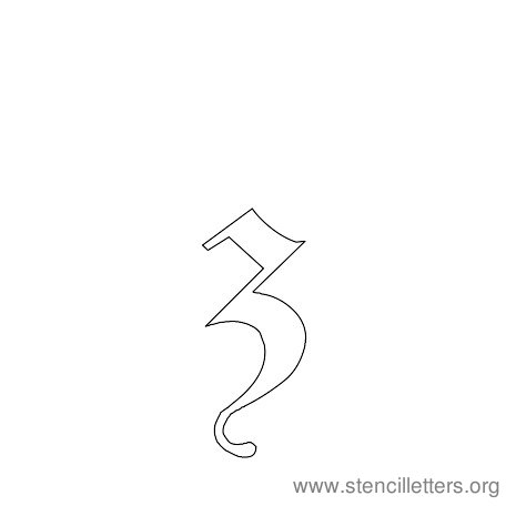lowercase gothic stencil letter z