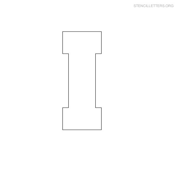 Stencil Letter Block I