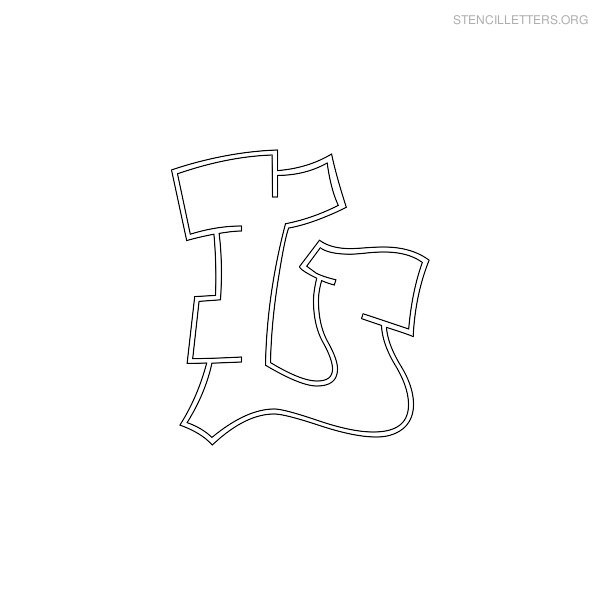Stencil Letter Graffiti L