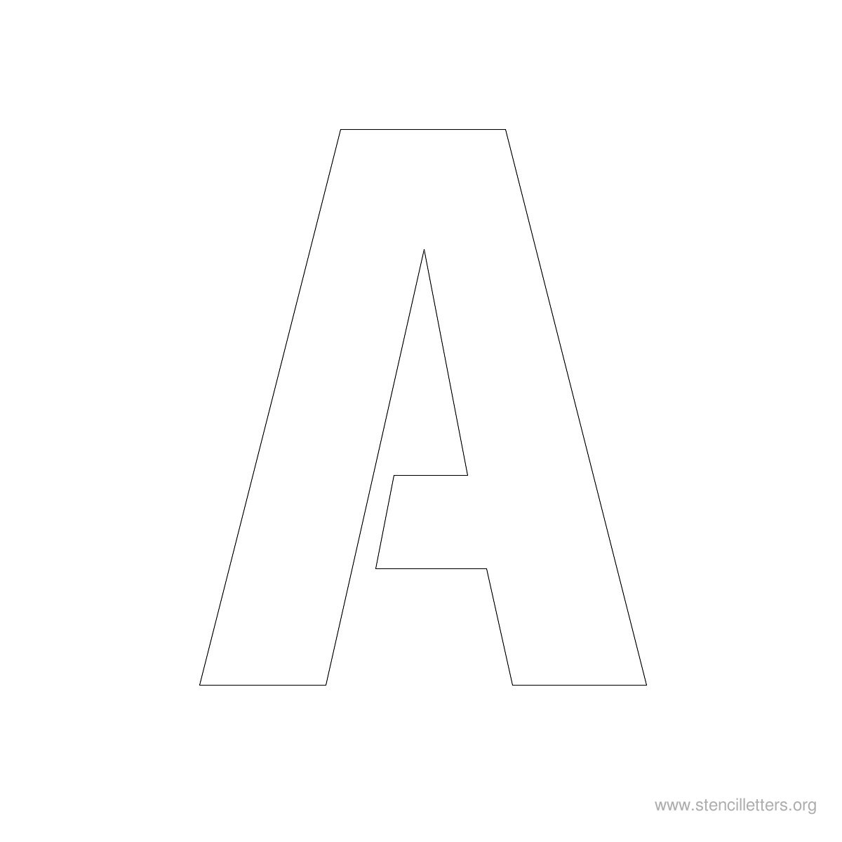 Large Stencil Letters Style #1 A