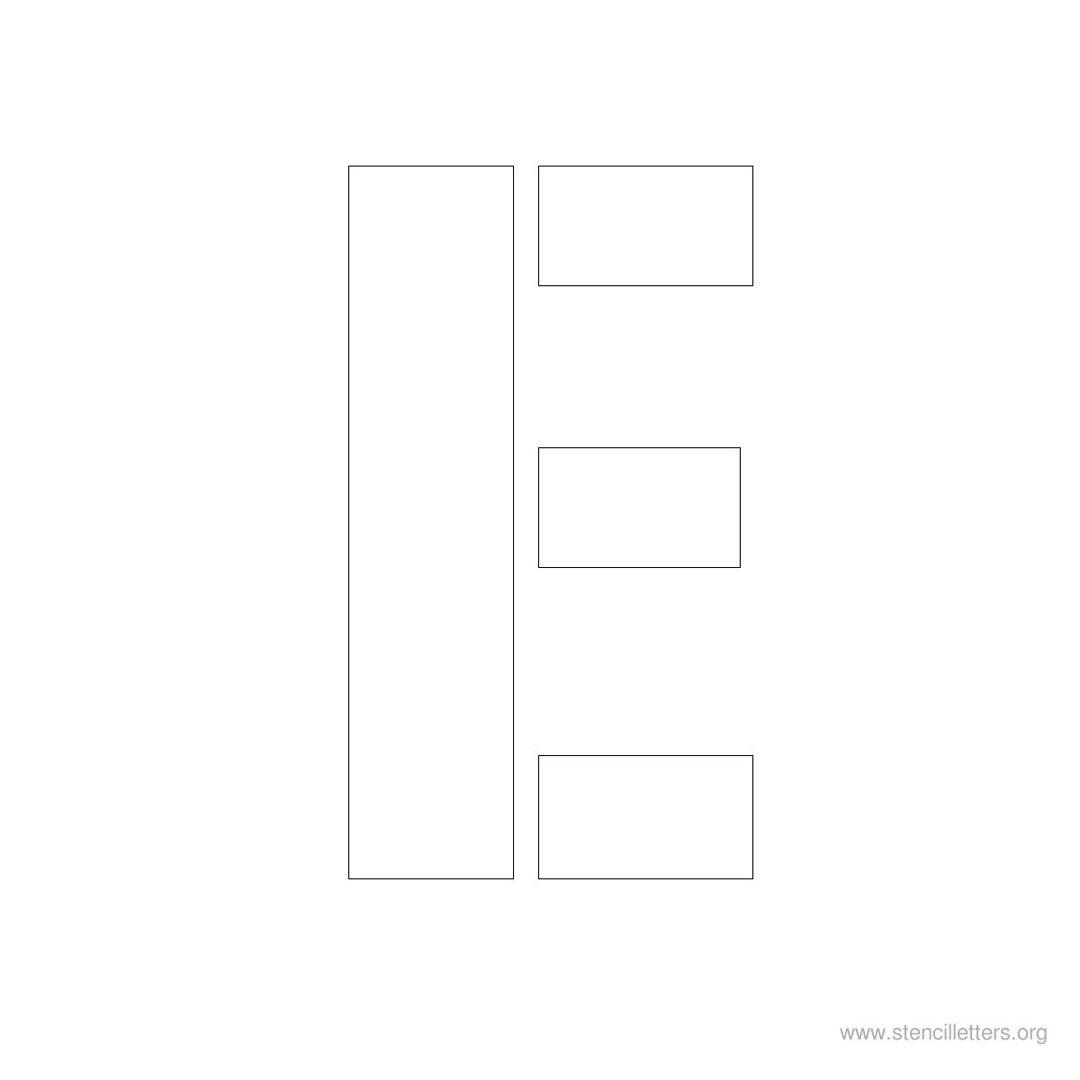 Large Stencil Letters Style #1 E