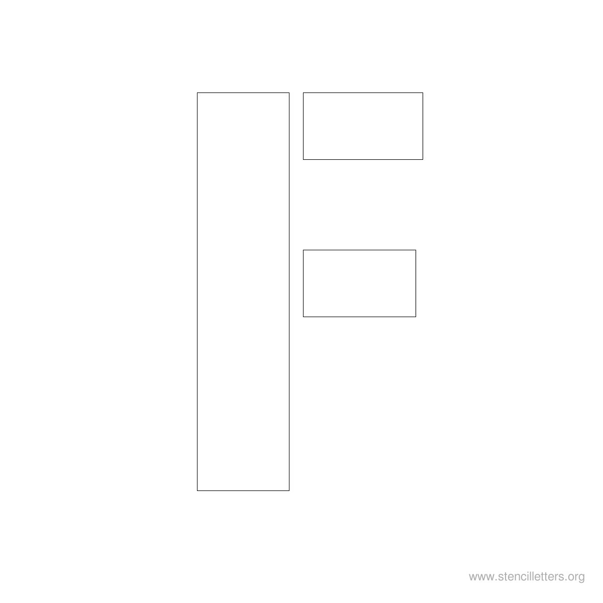 Large Stencil Letters Style #1 F