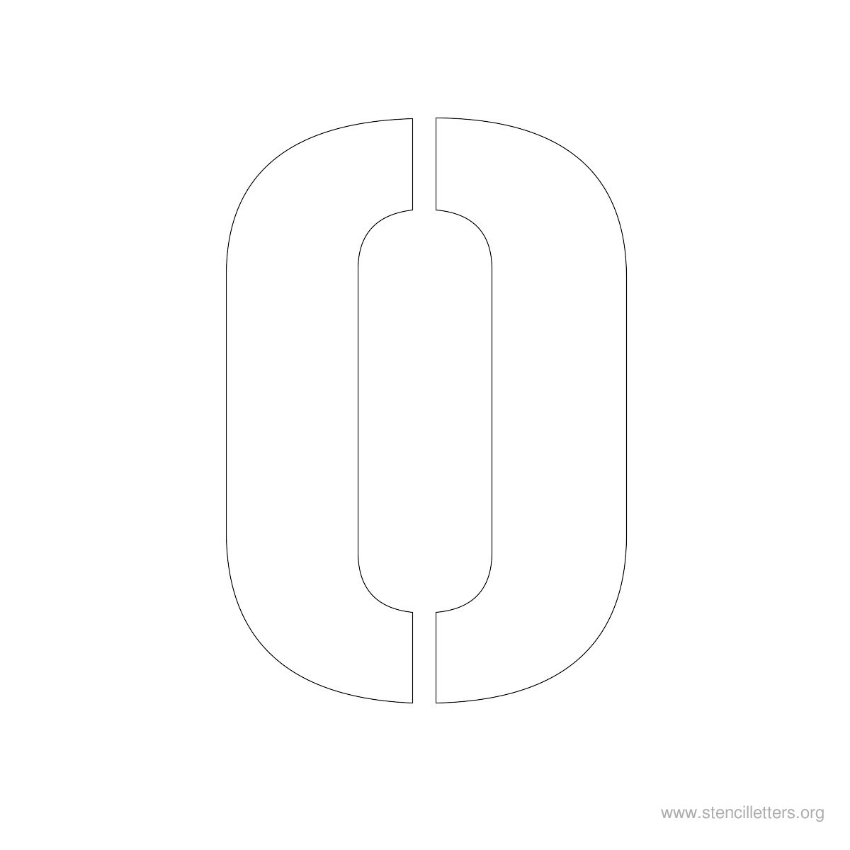 Large Stencil Letters Style #1 O