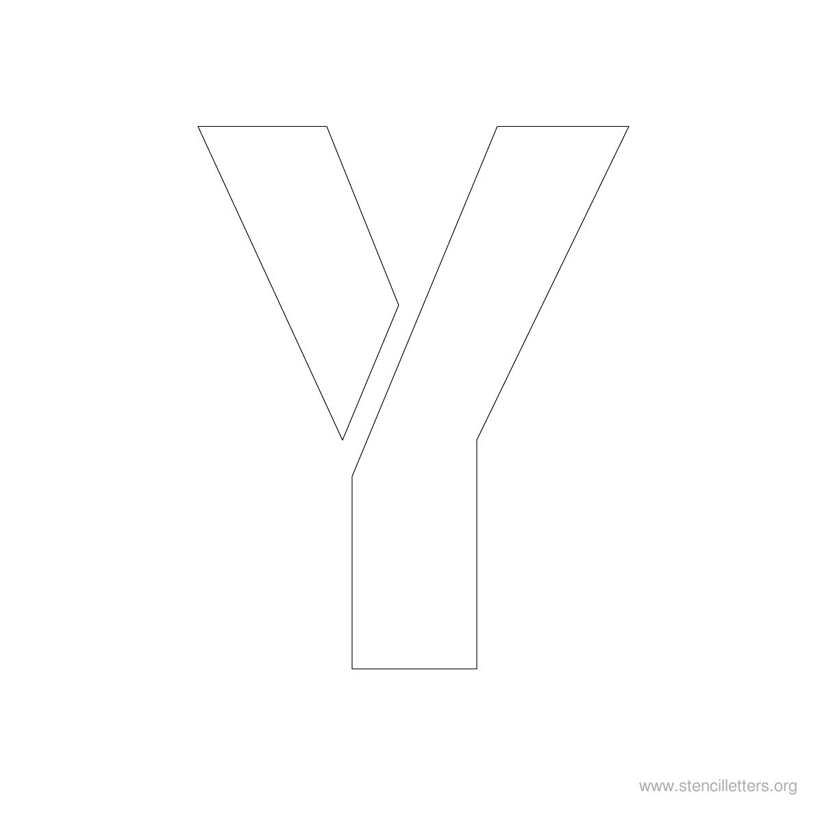 Large Stencil Letters Style #1 Y