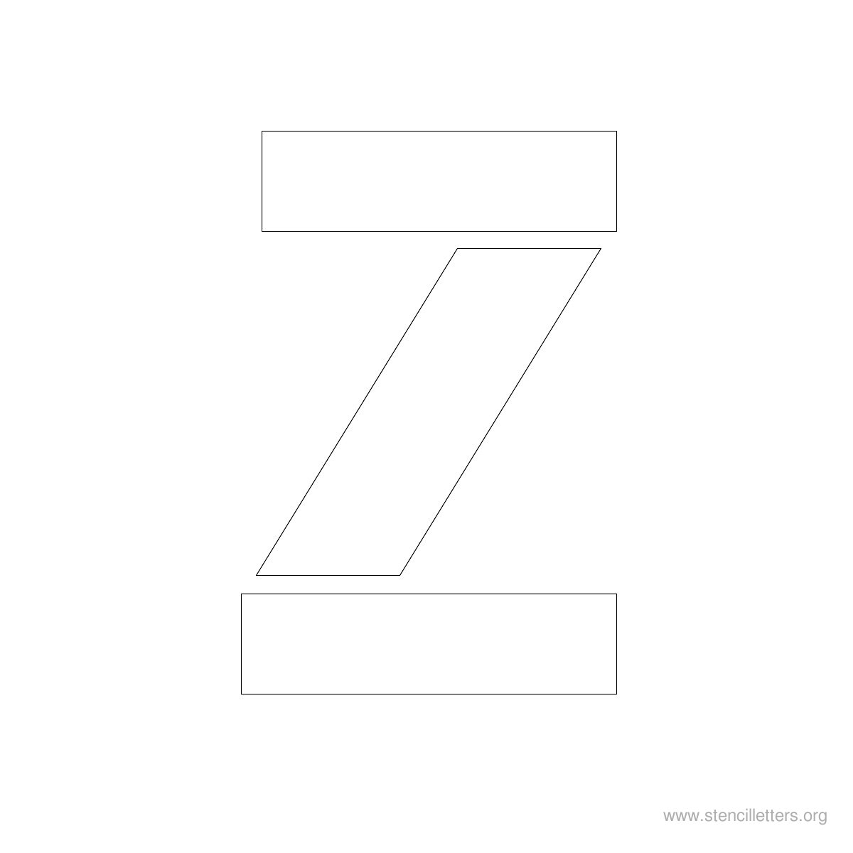 Large Stencil Letters Style #1 Z