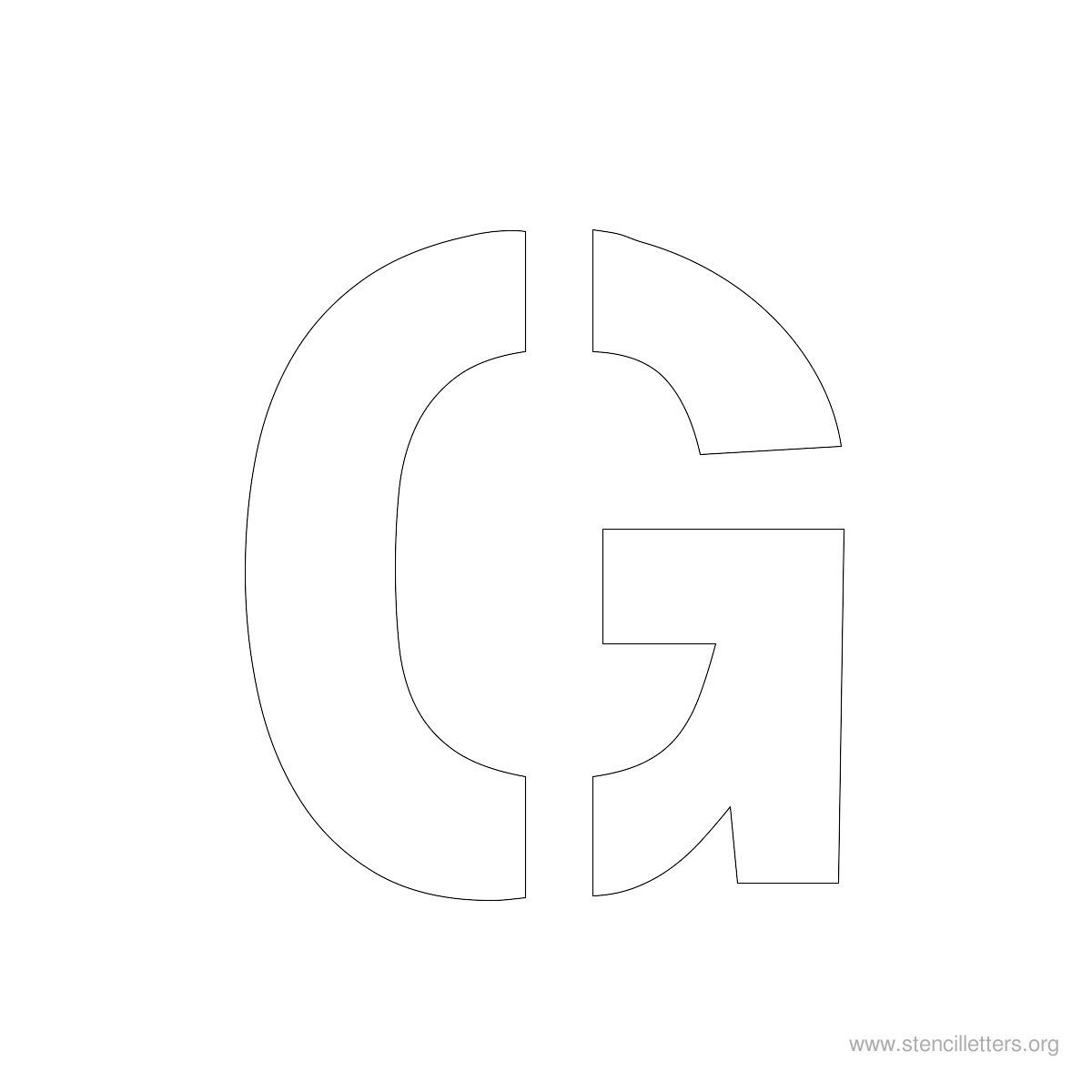 Large Stencil Letters Style #2 G