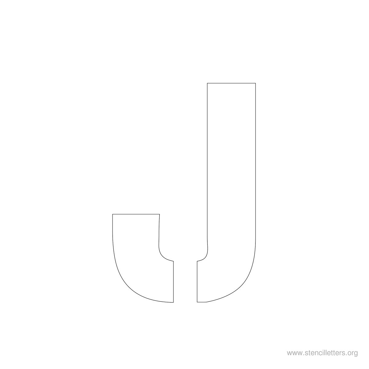 Large Stencil Letters Style #2 J