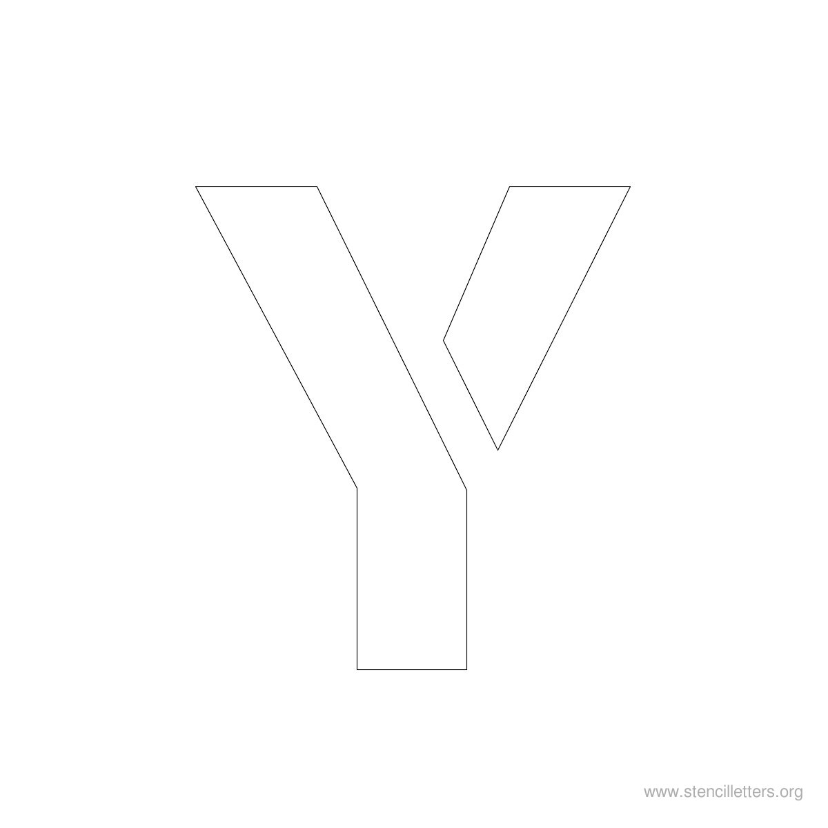Large Stencil Letters Style #2 Y