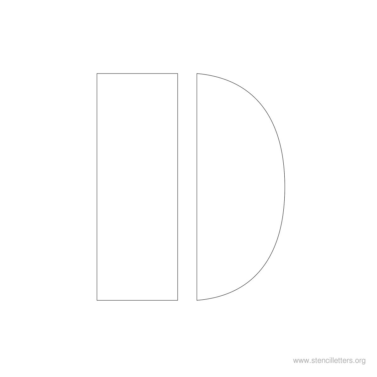 Large Stencil Letters Style #3 D