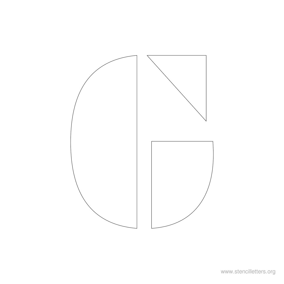 Large Stencil Letters Style #3 G