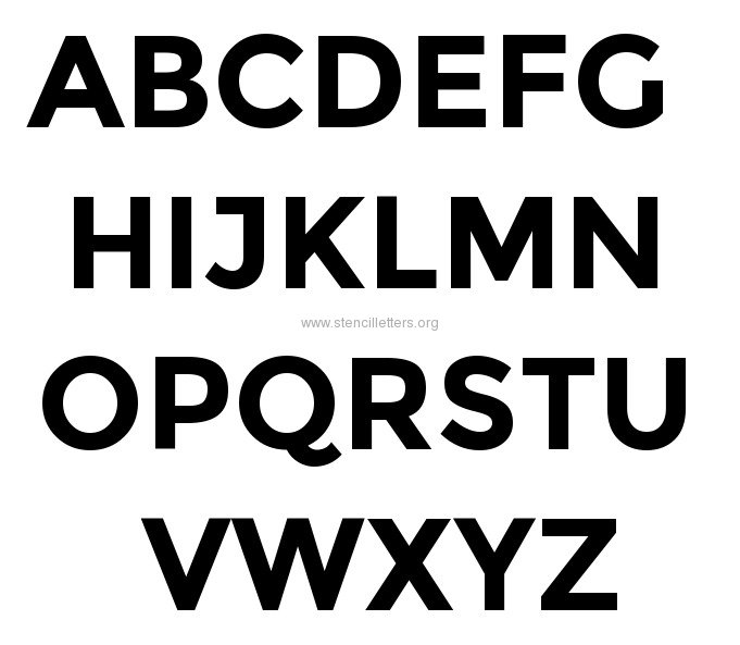 Montserrat Small Letter Stencils