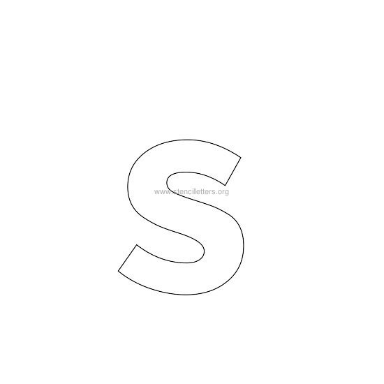 bold stencil letter s
