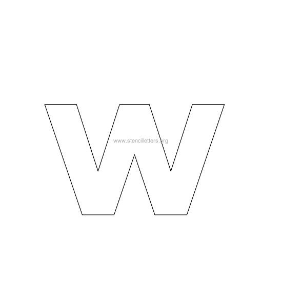 bold stencil letter w